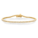 14KT Gold Diamond Bezel Set Perfect Tennis Bracelet