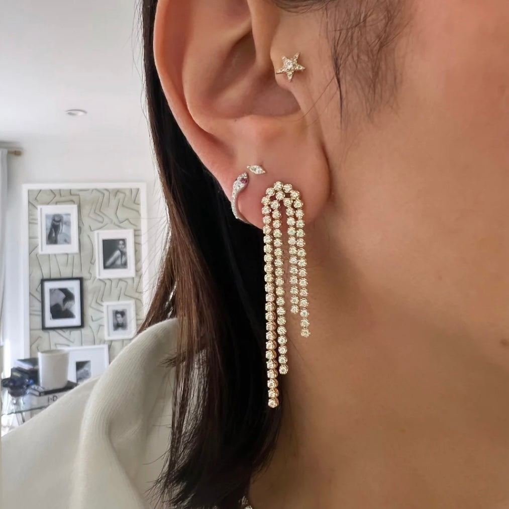 14KT Gold Diamond Divine Waterfall Earrings