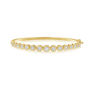 14KT Gold Diamond Nova Bangle Bracelet