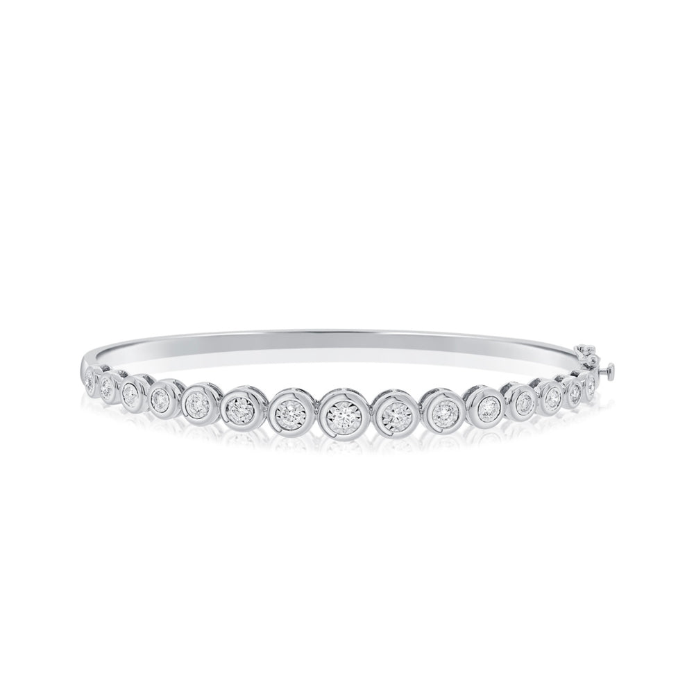 14KT Gold Diamond Nova Bangle Bracelet