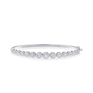 14KT Gold Diamond Nova Bangle Bracelet