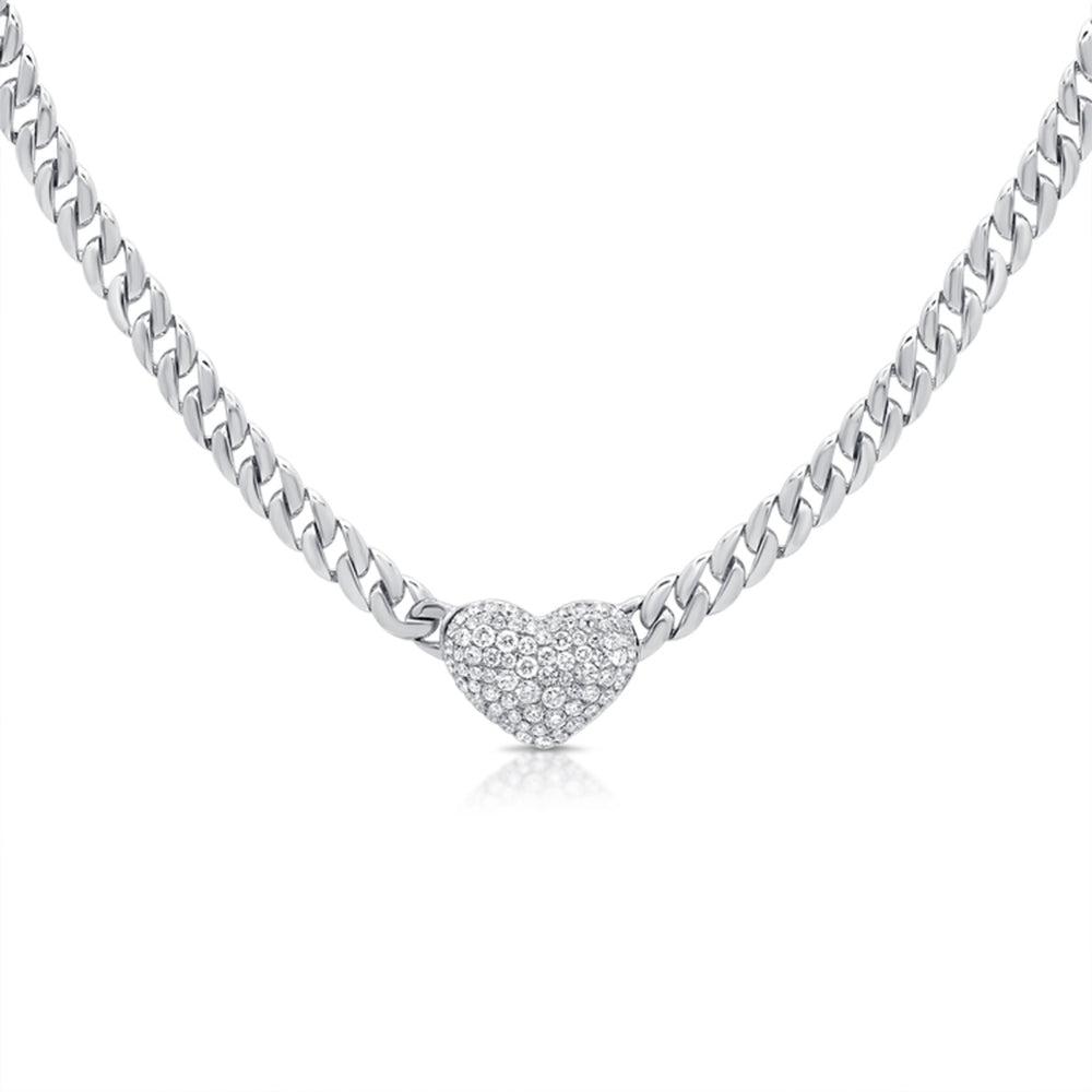 14KT Gold Diamond Luxe Rowyn Heart Necklace