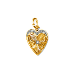 14KT Gold Diamond Mackenzie Heart Pendant Charm