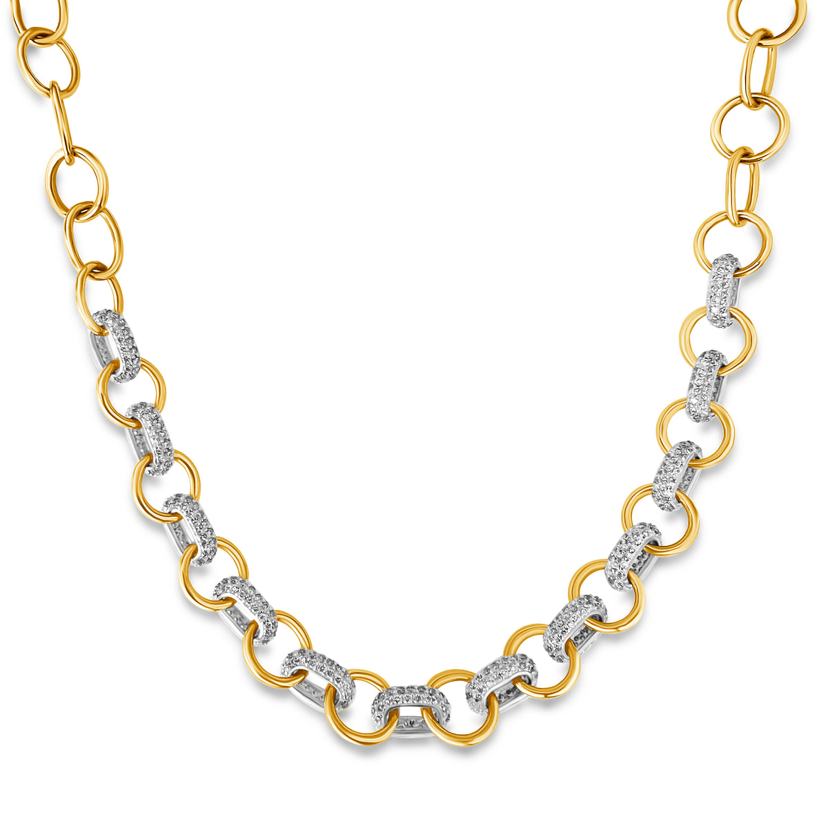 14KT Gold Diamond Brianna Luxe Link Necklace