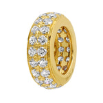 14KT Gold Two Row Diamond Mini Bead