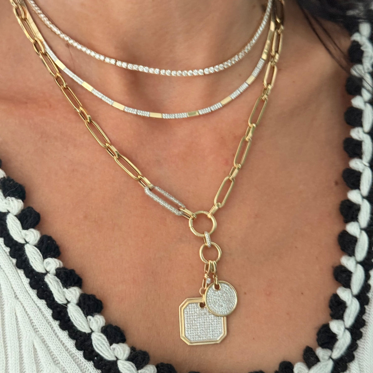 14KT Gold Diamond Luxe Elaine Pendant Charm