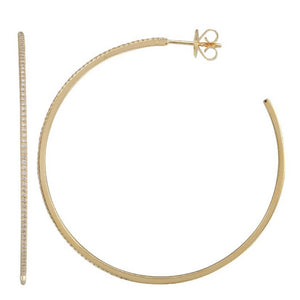 14KT Gold Diamond Alexa Hoop Earrings