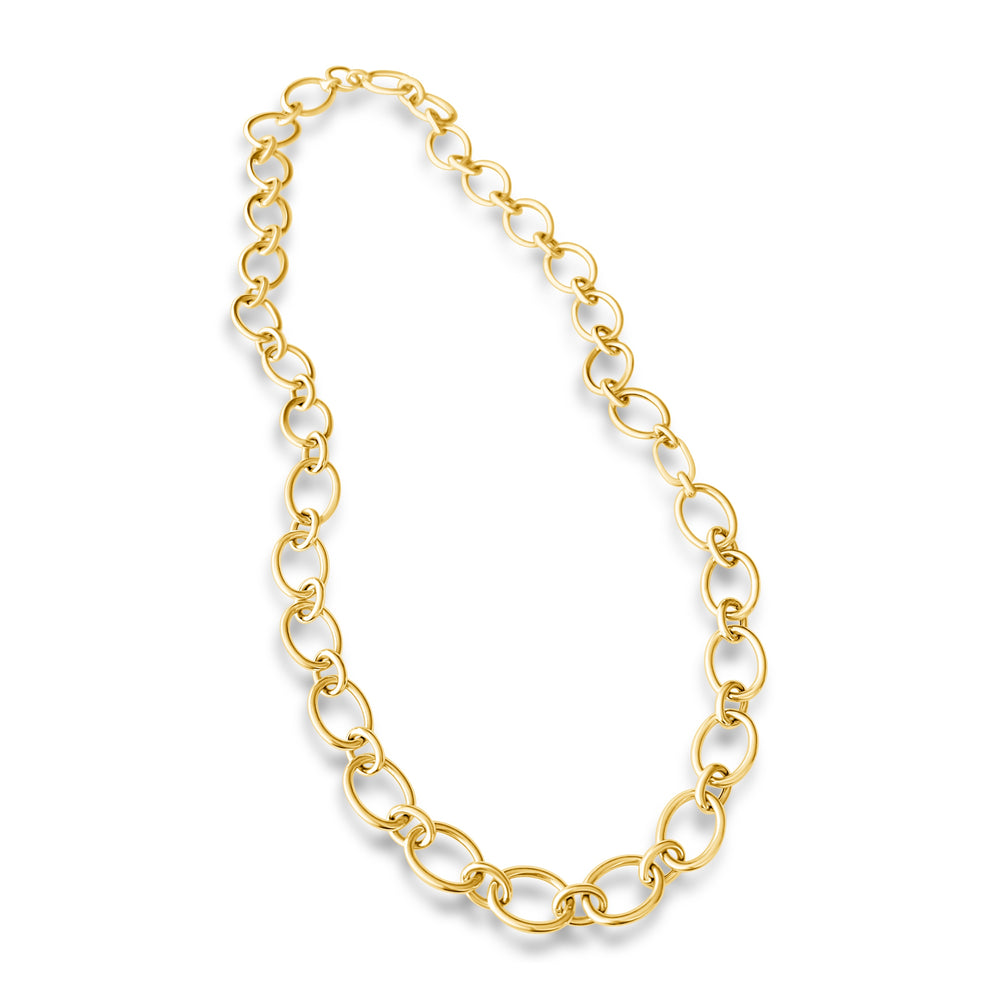 14KT Gold Sima Necklace/Bracelet Combo in One Miracle Chain