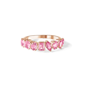 14KT Gold Multi Shape Pink Sapphire Ring