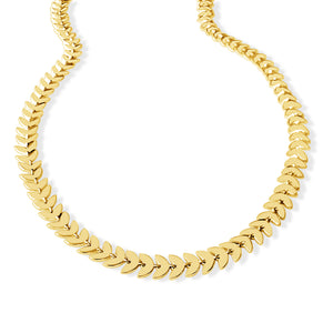 14KT Gold Fluid Leaf Necklace