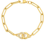 14KT Gold Diamond Handcuff Bracelet