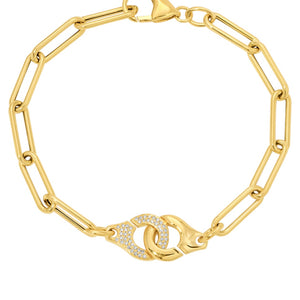 14KT Gold Diamond Handcuff Bracelet
