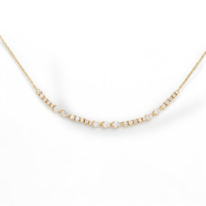 14KT Gold Mixed matched Diamond Zita Necklace