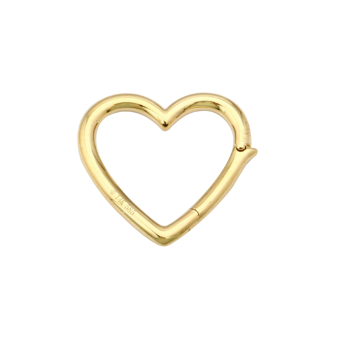 14KT Gold Heart Openable Chain Clasp