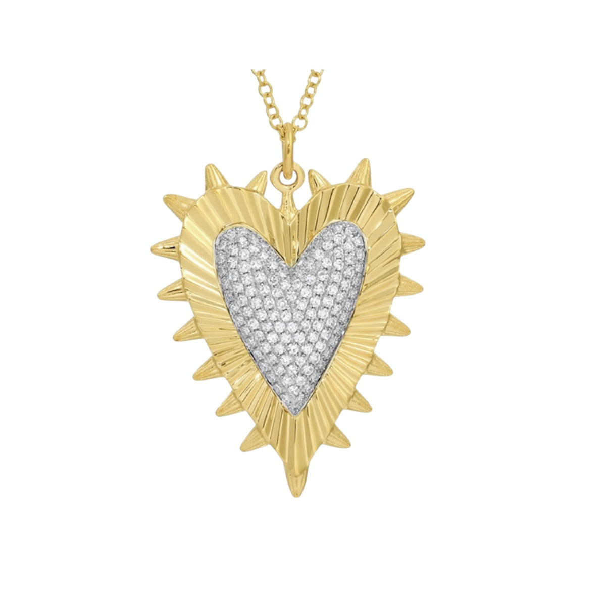 14KT Gold Diamond Lumina Heart Necklace