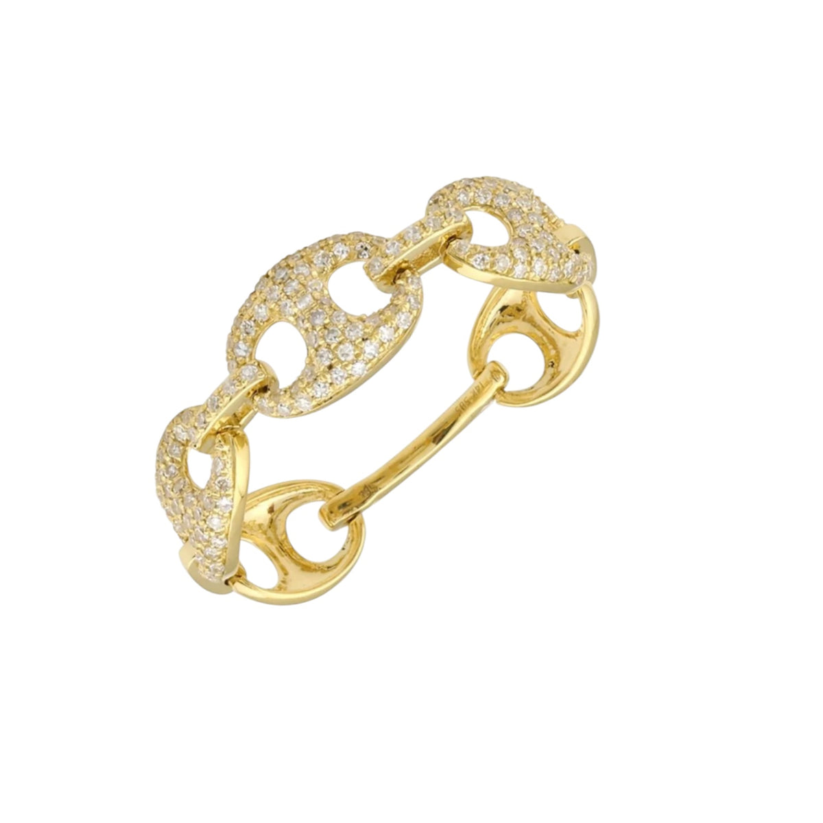14KT Gold Diamond Mariner Ring