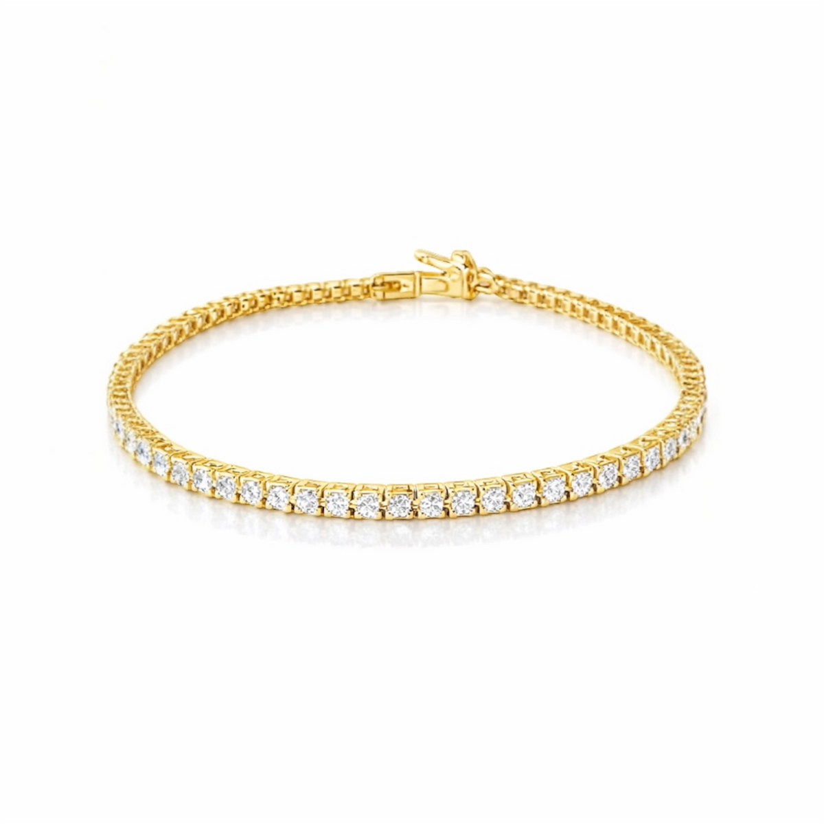 14KT Gold Diamond Perfect Tennis Bracelet