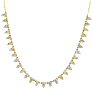 14KT Gold Diamond Radiant Drop Necklace