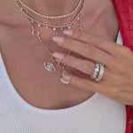 14KT Gold Diamond Sybil Evil Eye Pendant Charm