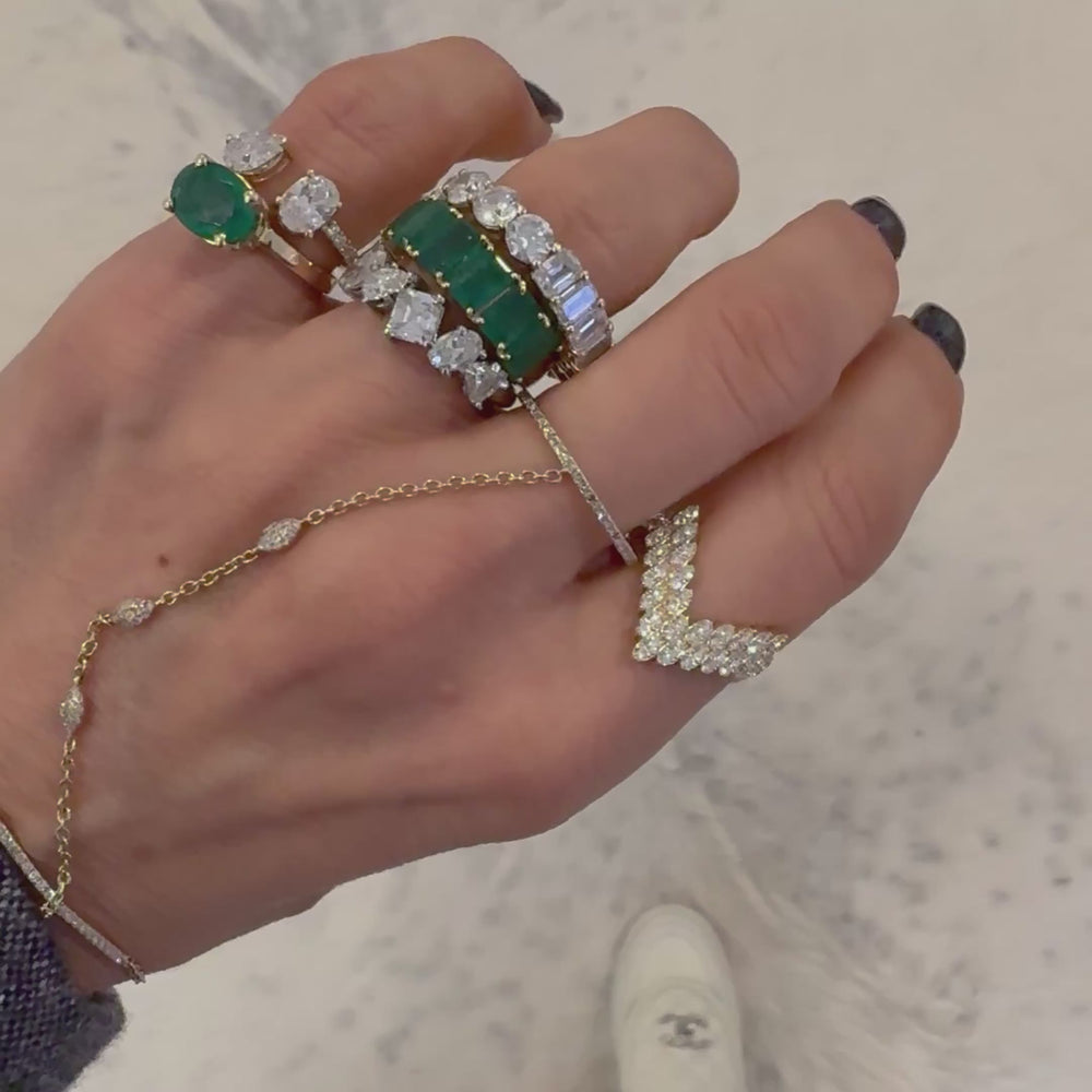 
                
                    Load and play video in Gallery viewer, 14KT Gold Diamond Esme Ring
                
            