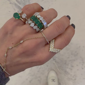 
                
                    Load and play video in Gallery viewer, 14KT Gold Diamond Esme Ring
                
            