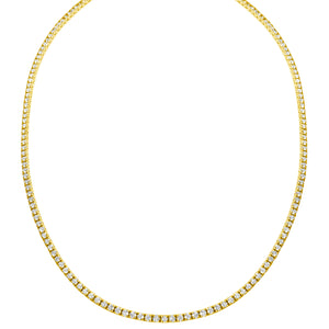 14KT Gold 5.30ct Diamond Perfect Tennis Necklace