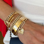 14KT Gold Diamond Custom Cuff Bracelet