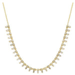 14KT Gold Baguette Diamond Regine Necklace