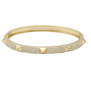 14KT Gold Diamond Aria Spike Bangle Bracelet