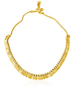 14KT Gold Beads Lya Fringe Necklace