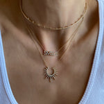 14KT Gold Diamond SMILE Necklace, In stock