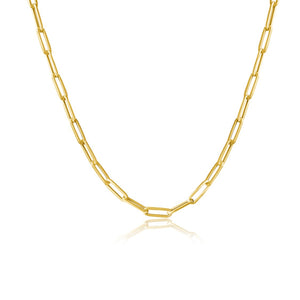 
                
                    Load image into Gallery viewer, 14KT Gold Medium Link Paperclip Chain
                
            