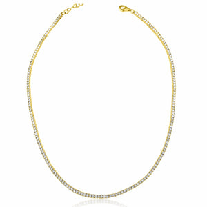 
                
                    Load image into Gallery viewer, 14KT Gold Diamond Victoire Tennis Necklace
                
            