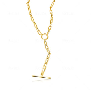 14KT Gold Denise Toggle Charm Chain Necklace
