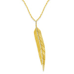 14KT Gold Diamond Divine Leaf Necklace
