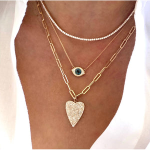 
                
                    Load image into Gallery viewer, 14KT Gold Diamond Victoire Tennis Necklace
                
            