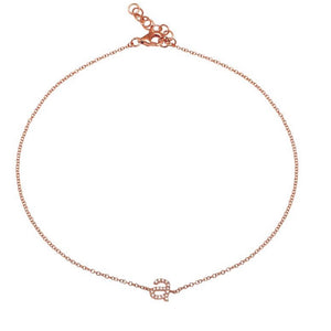 
                
                    Load image into Gallery viewer, 14KT Gold Diamond Custom Initial/Name Anklet
                
            