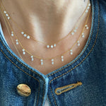 14KT Gold Laser Drilled Diamond Ashanti Necklace