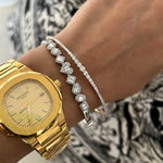 14KT Gold Diamond Pawla Bangle Bracelet