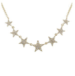 14KT Gold, Diamond Star Necklace - DilaraSaatci