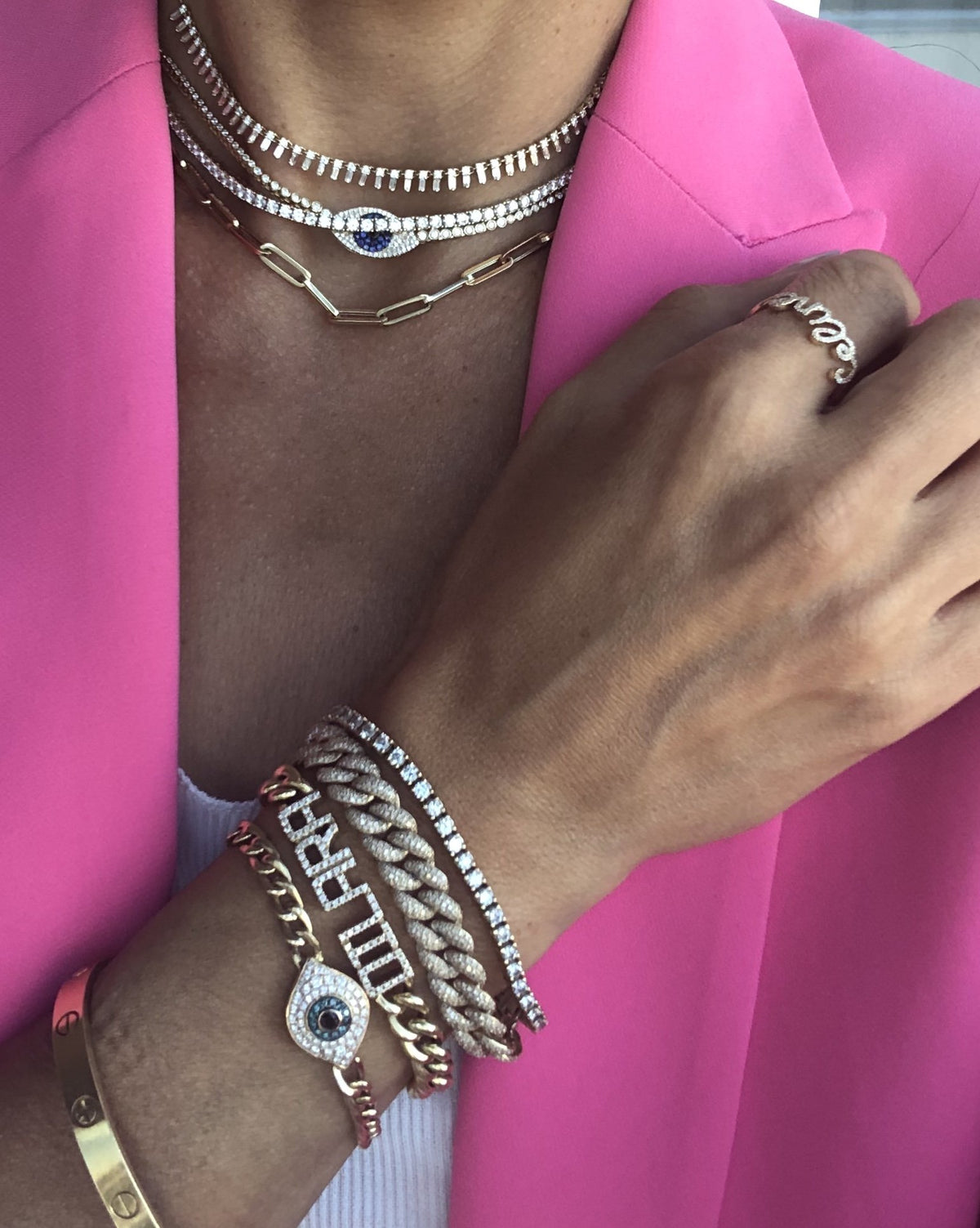 14KT Gold Diamond Luxe Cuban Link Bracelet