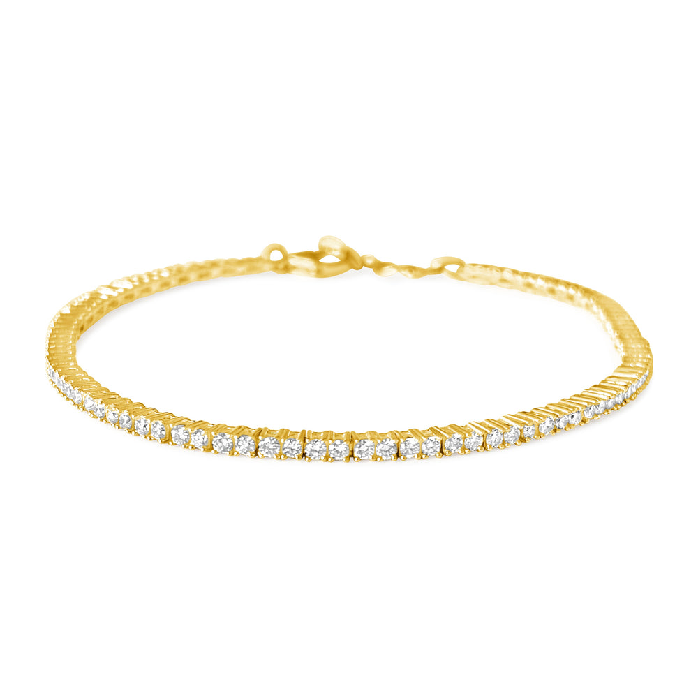 14KT Gold Diamond Inej Tennis Bracelet