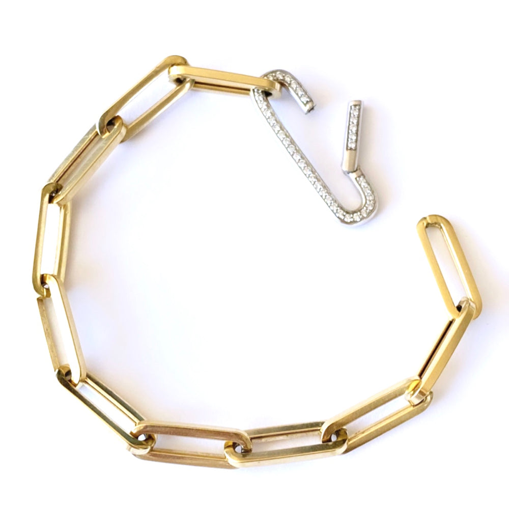 14KT Gold Lulu paperclip Chain Bracelet