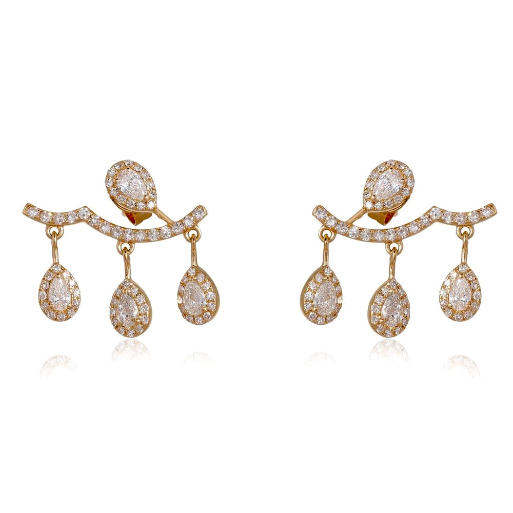 14KT Gold Diamond  Norma Earrings