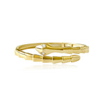 14KT Gold Diamond Snake Bangle Bracelet