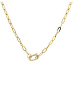 14KT Gold Lili Link Chain with tiny Diamond Clasp