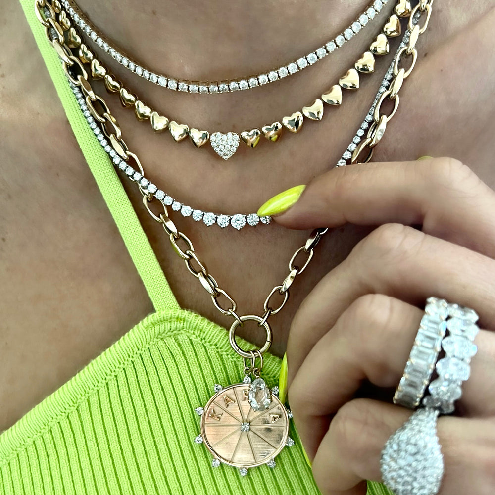 14KT Gold Diamond Anna Heart Necklace