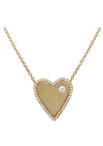 14KT Gold Diamond, Small Heart Necklace