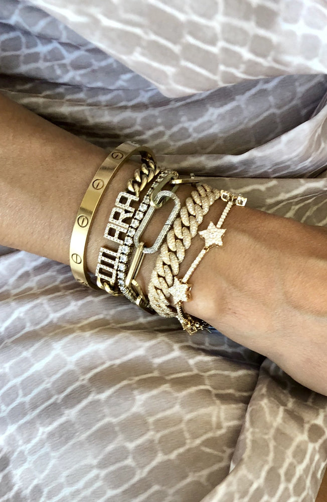 14kt gold name bracelet deals