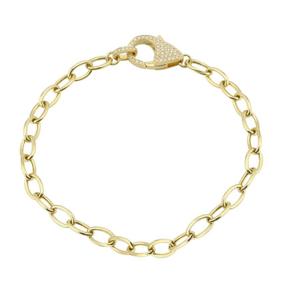 
                
                    Load image into Gallery viewer, 14KT Gold Diamond Helen Chain Bracelet
                
            